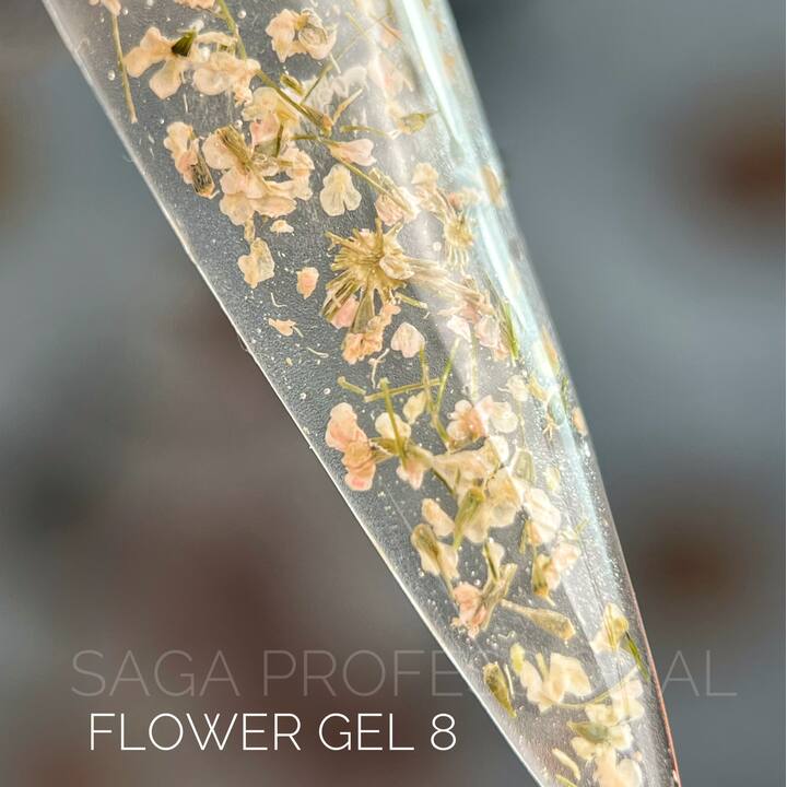 SAGA. Flower Gel, 5 g, #08. Гель з сухоцвітами #2