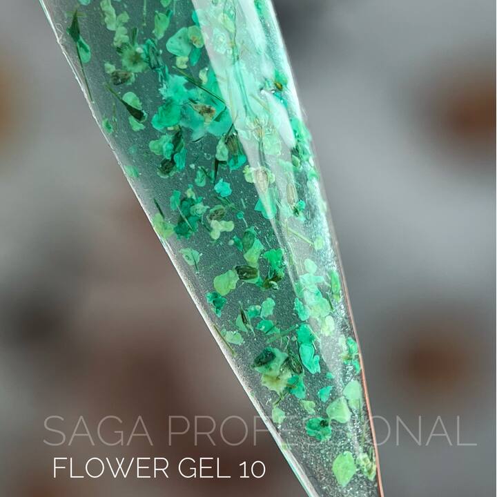 SAGA. Flower Gel, 5 g, #10. Гель з сухоцвітами #2