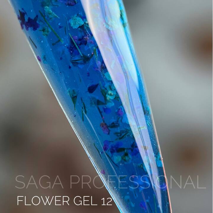 SAGA. Flower Gel, 5 g, #12. Гель з сухоцвітами #2