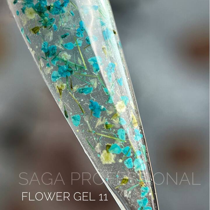 SAGA. Flower Gel, 5 g, #11. Гель з сухоцвітами #2
