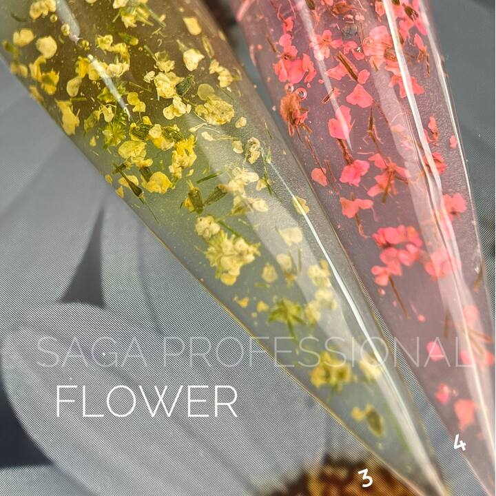 SAGA. Flower Gel, 5 g, #03. Гель з сухоцвітами #3