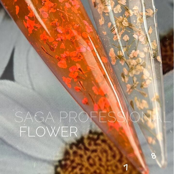 SAGA. Flower Gel, 5 g, #08. Гель з сухоцвітами #3