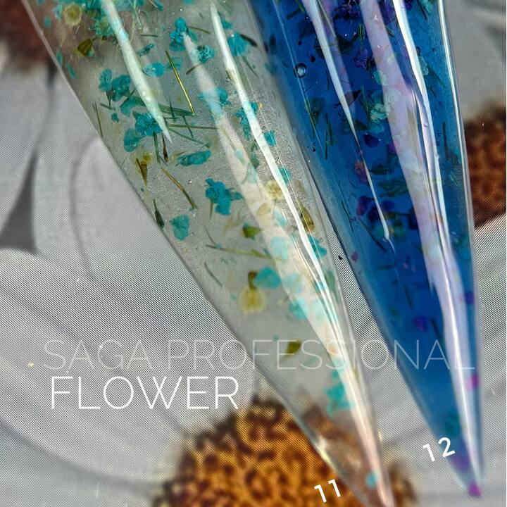 SAGA. Flower Gel, 5 g, #11. Гель з сухоцвітами #3