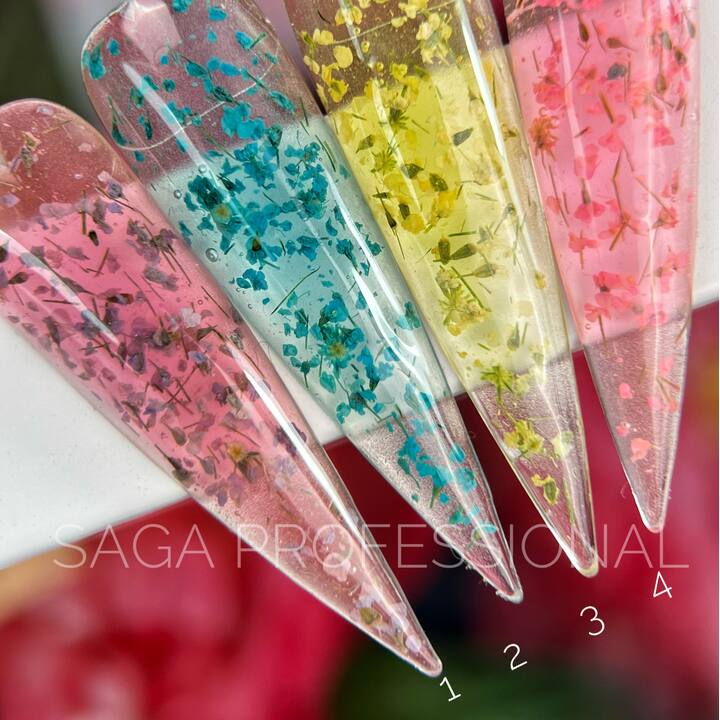 SAGA. Flower Gel, 5 g, #02. Гель з сухоцвітами #5