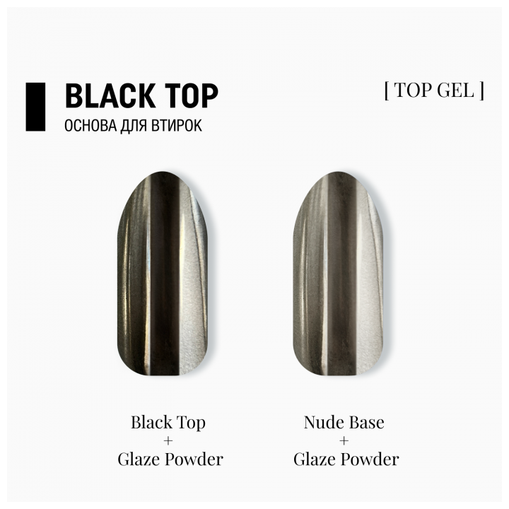 ADORE. Black Top coat, 15 ml. Вітражний топ, чорний #4