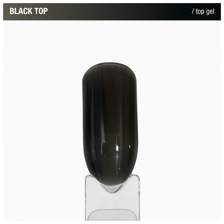 ADORE. Black Top coat, 15 ml. Вітражний топ, чорний #3