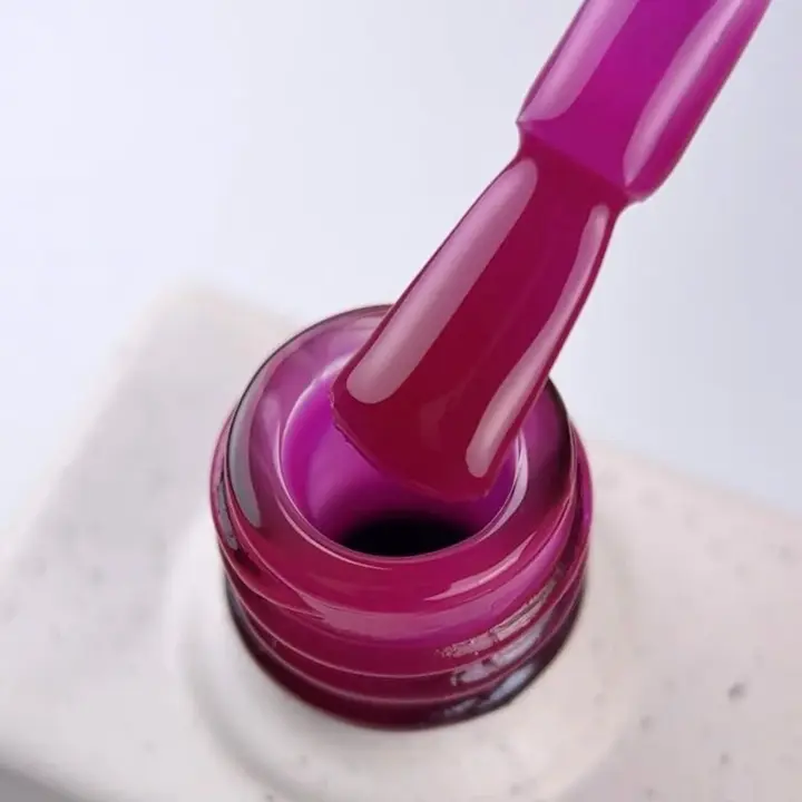 NOTD. Gel Polish Vitrage #01, 10 ml. Witrażowy gel polish, jaskraworóżowy (malinowy) #3