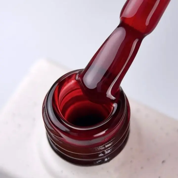 NOTD. Gel Polish Vitrage #02, 10 ml. Вітражний гель-лак, насичено-червоний #3