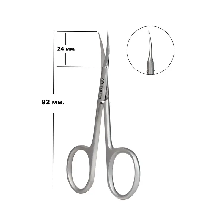 TOUCH. Cuticle Scissors Left, 92 mm, forbici professionali per cuticole (per mancini) #2