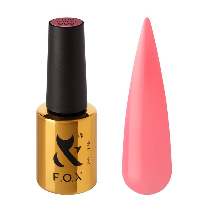 F.O.X. Top Tonal #009, not sticky, 7 ml. Тонуючий топ без липкого шару #1