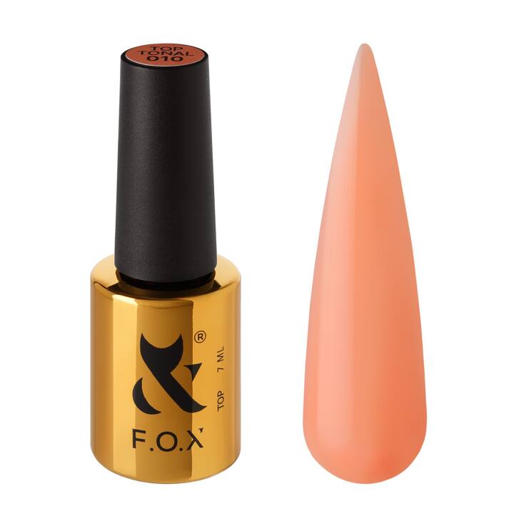 F.O.X. Top Tonal #010, not sticky, 7 ml. Тонуючий топ без липкого шару #1
