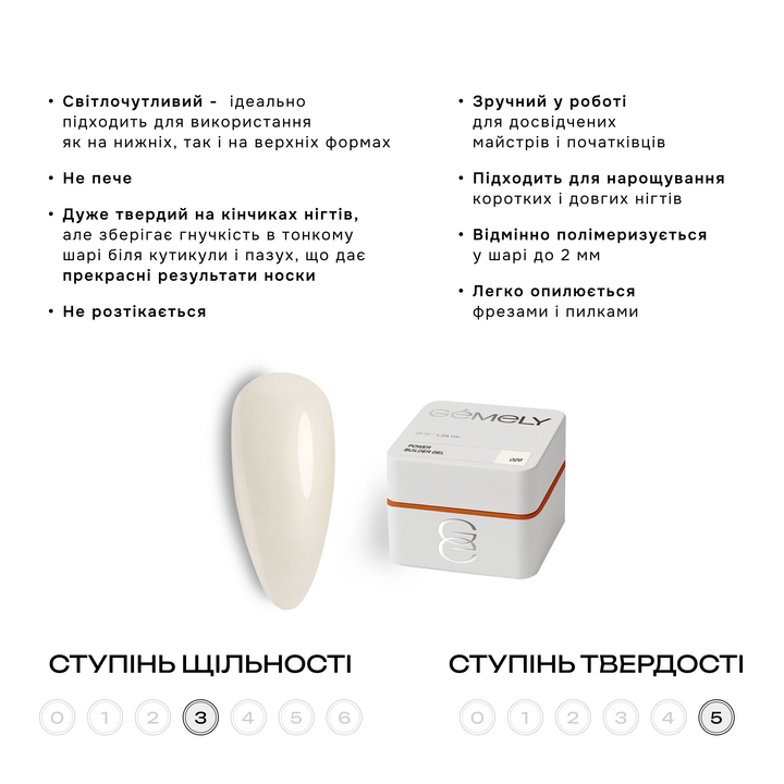 GÉMELY (ex GA&MA). Power builder gel #29, 50 ml, твердий гель #3