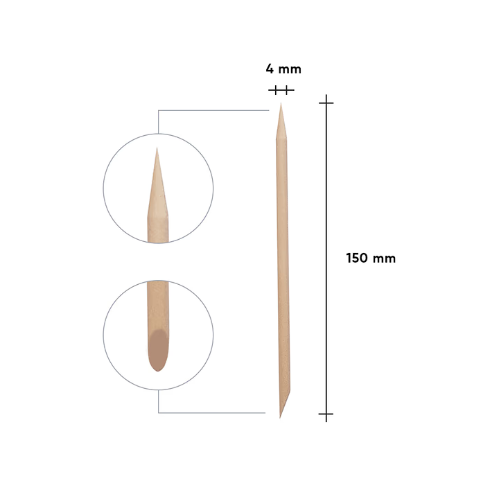 STALEKS. 100 pcs Orange Wood Sticks, 150 mm, Набір 100 шт Апельсинові палички #5