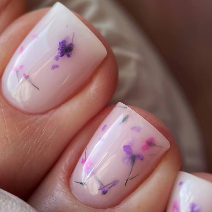 SAGA. Liquid Floral Gel, 15 ml, #03. Рідкий гель для укріплення та нарощування з сухоцвітами #2