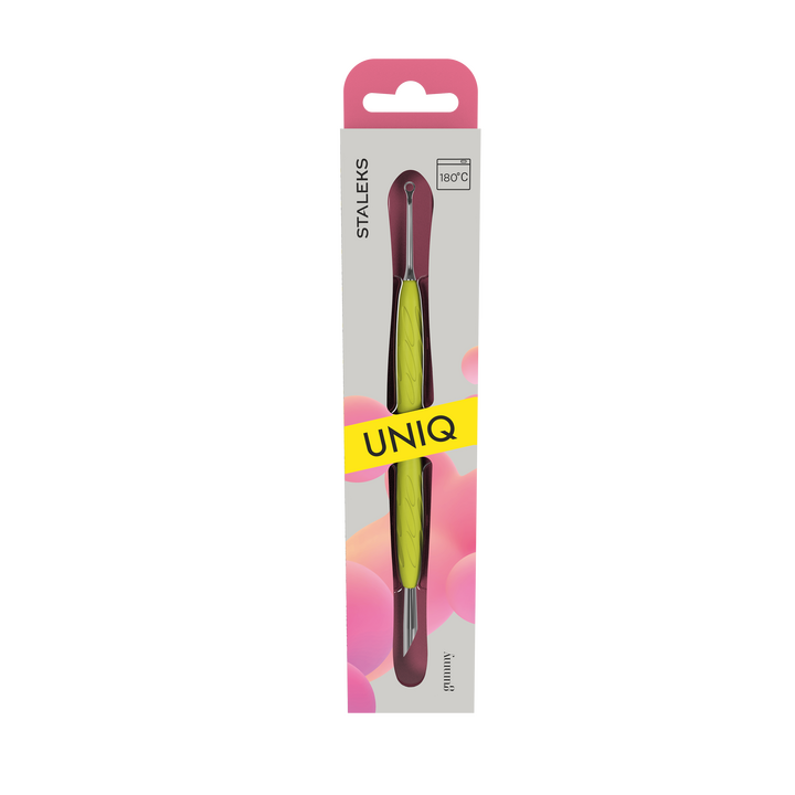 STALEKS. «Gummy» Spatula. Лопатка з силіконовою ручкою UNIQ 11 TYPE 2 (пушер скошений + кільце) #5