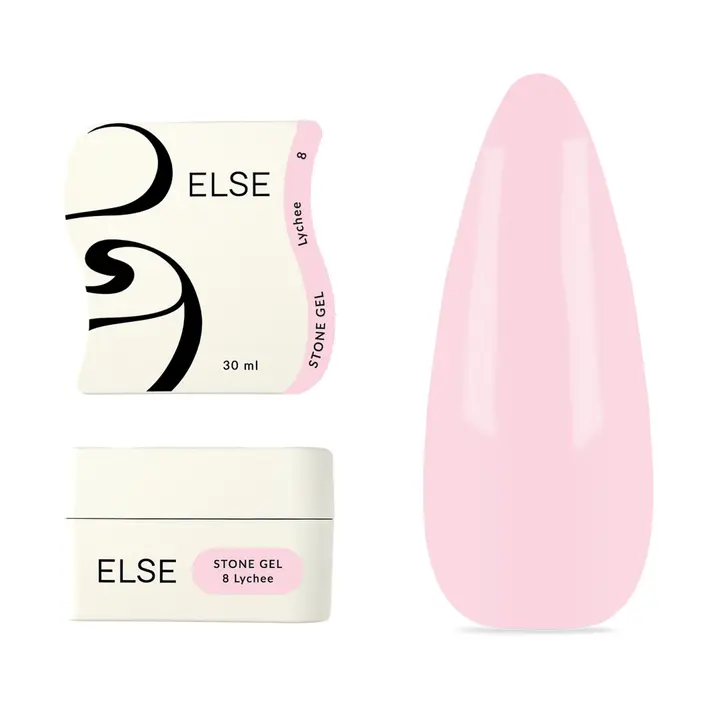 ELSE. Stone gel, #08, Lychee, 30 ml. Твердий гель для нарощування #1