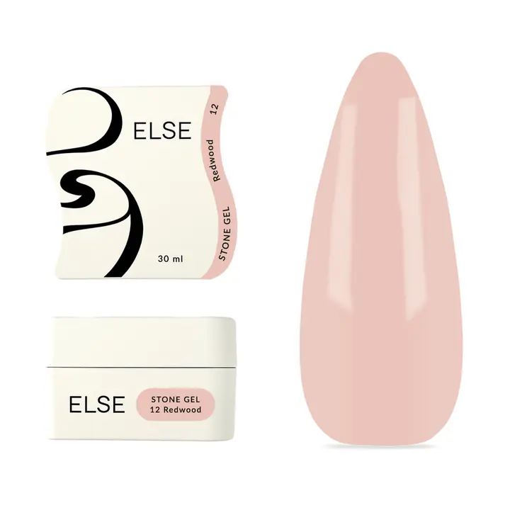ELSE. Stone gel, #12, Redwood, 30 ml. Твердий гель для нарощування #1