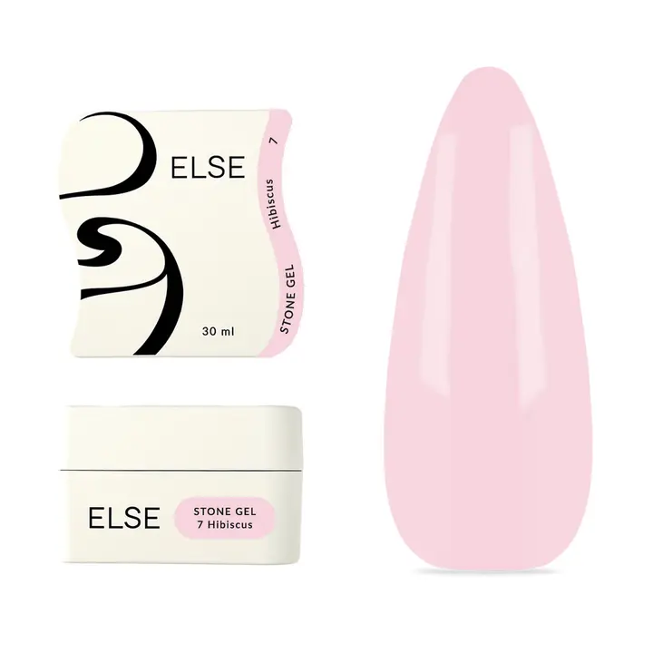 ELSE. Stone gel, #07, Hibiscus, 30 ml. Твердий гель для нарощування #1