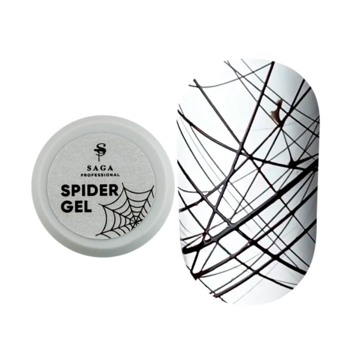 SAGA. Spider Gel, 5 g, Black. Гель-павутинка, чорний #1