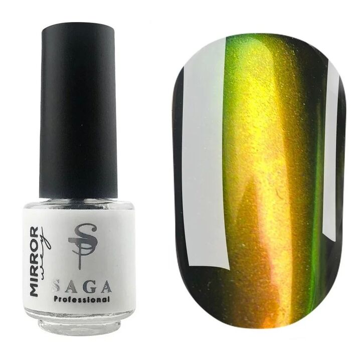 SAGA. Liquid powder "Mirror way", 5 ml, #01. Рідка втирка краплі #1
