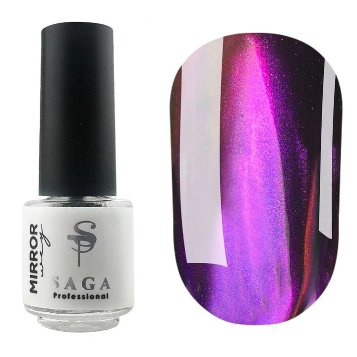 SAGA. Liquid powder "Mirror way", 5 ml, #02. Рідка втирка краплі #1
