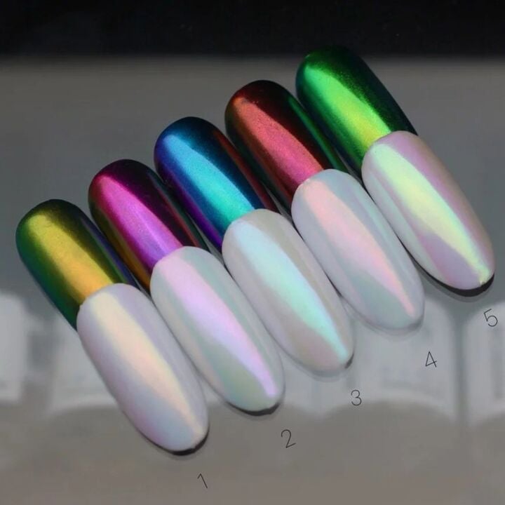 SAGA. Liquid powder "Mirror way", 5 ml, #02. Рідка втирка краплі #2