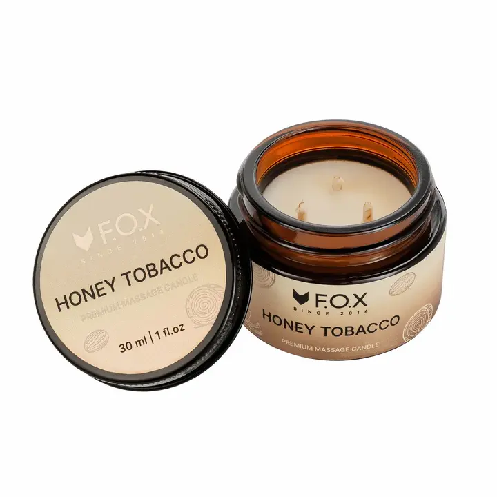 F.O.X. Massage candle, Premium, 30 ml, Massagekerze "Honey Tobacco" #1
