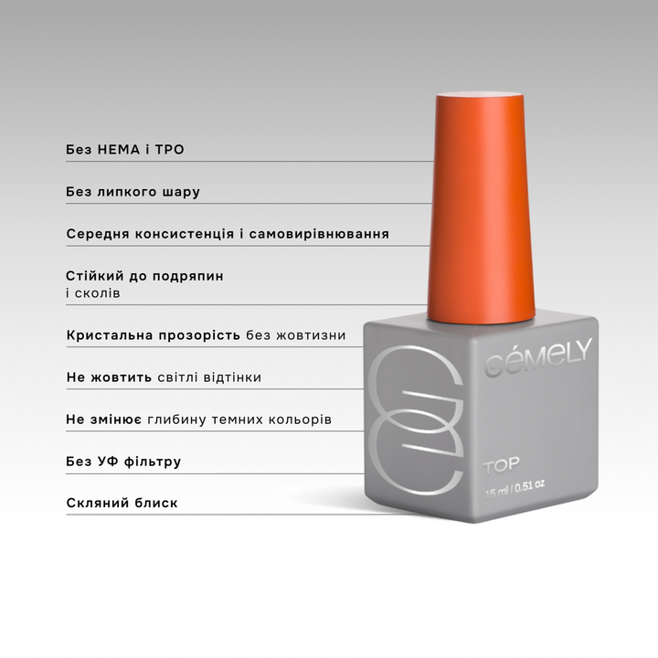 GÉMELY (ex GA&MA). SPF PRO Top, 15 ml, Топ без липкого шар, без УФ-фільтрів #2