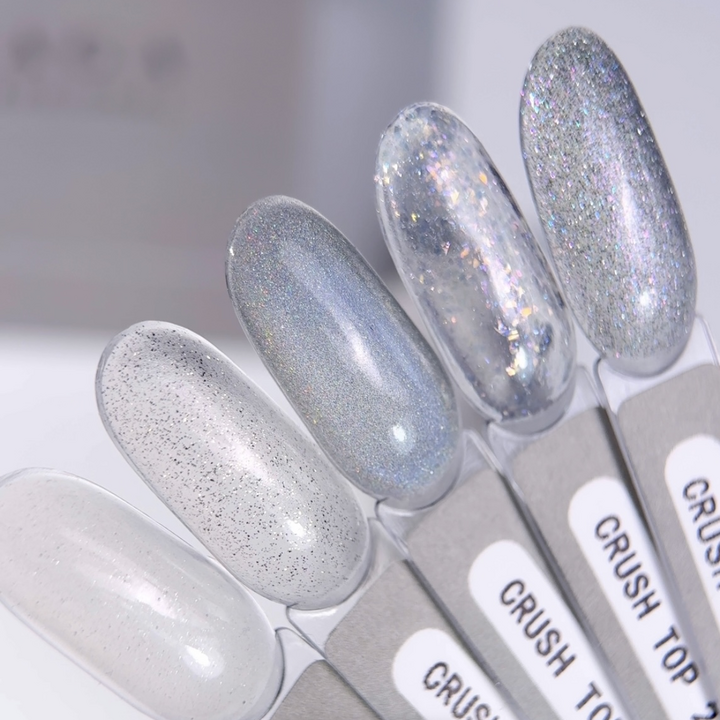 SAGA. Top CRUSH, #04, 10 ml. Прозорий топ зі срібними блискітками #6