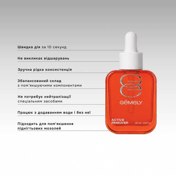 GÉMELY (ex GA&MA). Active Cuticle Remover, 20 ml. Ремувер швидкої дії #2