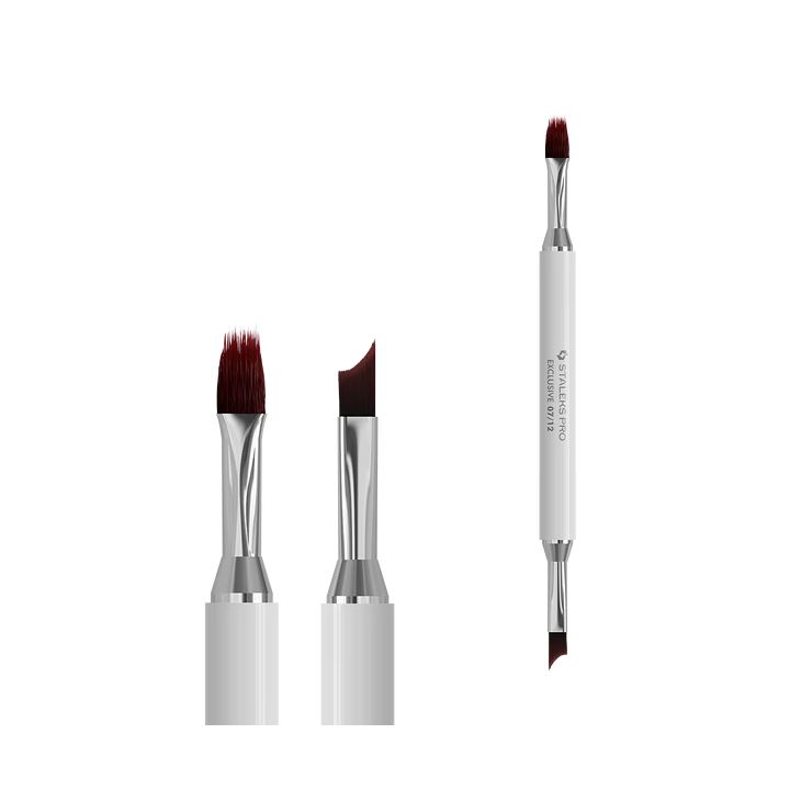 STALEKS. Manicure brush, Exclusive 07/12, for gradient 11 mm / design 10 mm. Пензлик для манікюру двосторонній #1