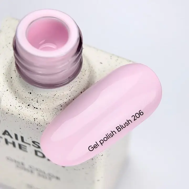 NOTD x G.BAR. Gel Polish, Blush, #206, 10 ml. Гель-лак, ніжно-рожевий #4