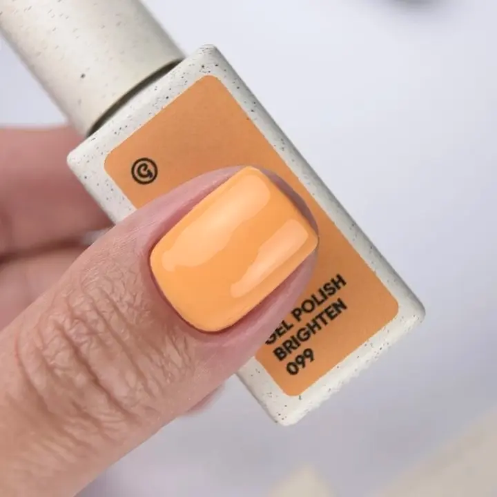 NOTD x G.BAR. Gel Polish, Brighten, #099, 10 ml. Гель-лак, пастельно-помаранчевий #5