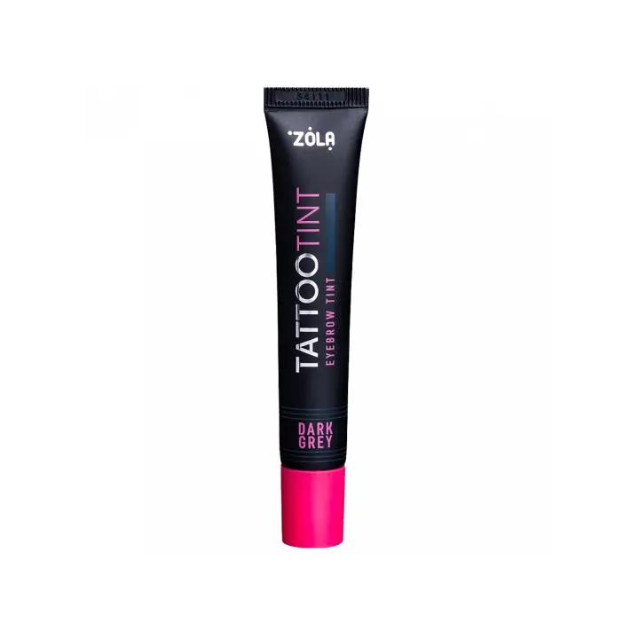 ZOLA. Eyebrows Lashes TATTOO TINT, Dark Grey, 15 ml. Фарба для брів та вій, темно-сірий #1