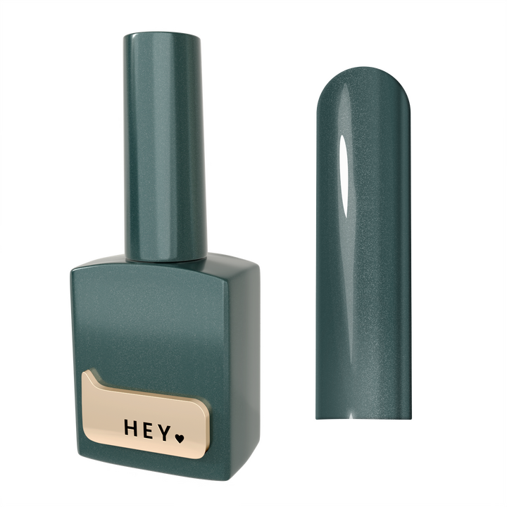 HEYLOVE. Cat's Eye Gel Polish, Bengal, 15 ml, гель-лак "Котяче око", насичений темно-зелений #1