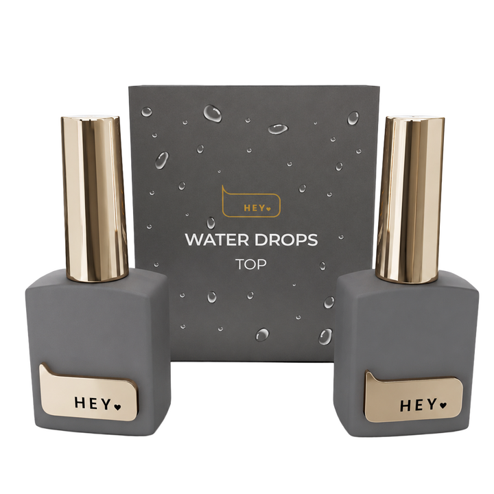 HEYLOVE. "Water Drops" Top coat SET, 2*15 ml. Set per creare l'effetto rugiada #1