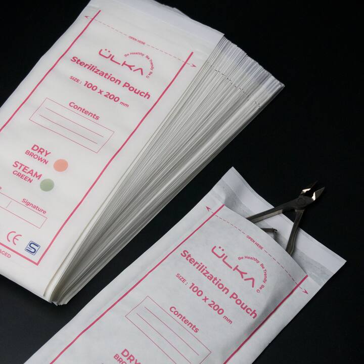 Ülka. Sterilization Pouch, 100*200, 100 pcs. Sacchetti di carta kraft per sterilizzazione con indicatore, 100*200, 100 pezzi. #4