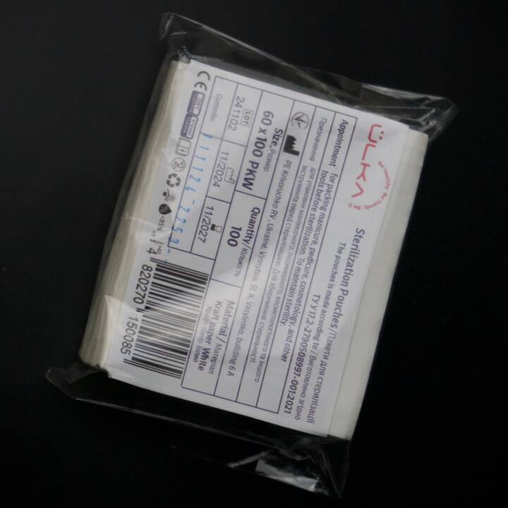 Ülka. Sterilization Pouch, 60*100, 100 pcs. Sacchetti di carta kraft per sterilizzazione con indicatore, 60*100, 100 pezzi. #3