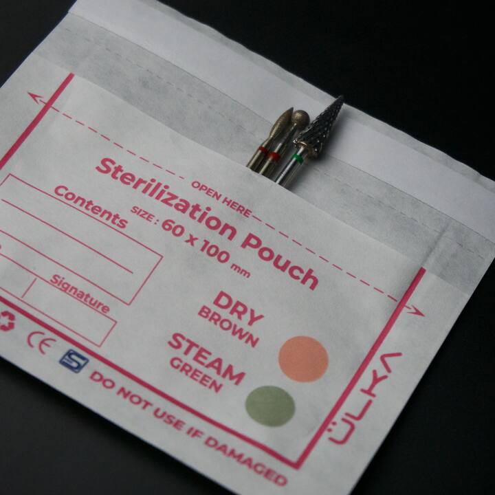 Ülka. Sterilization Pouch, 60*100, 100 pcs. Sacchetti di carta kraft per sterilizzazione con indicatore, 60*100, 100 pezzi. #5