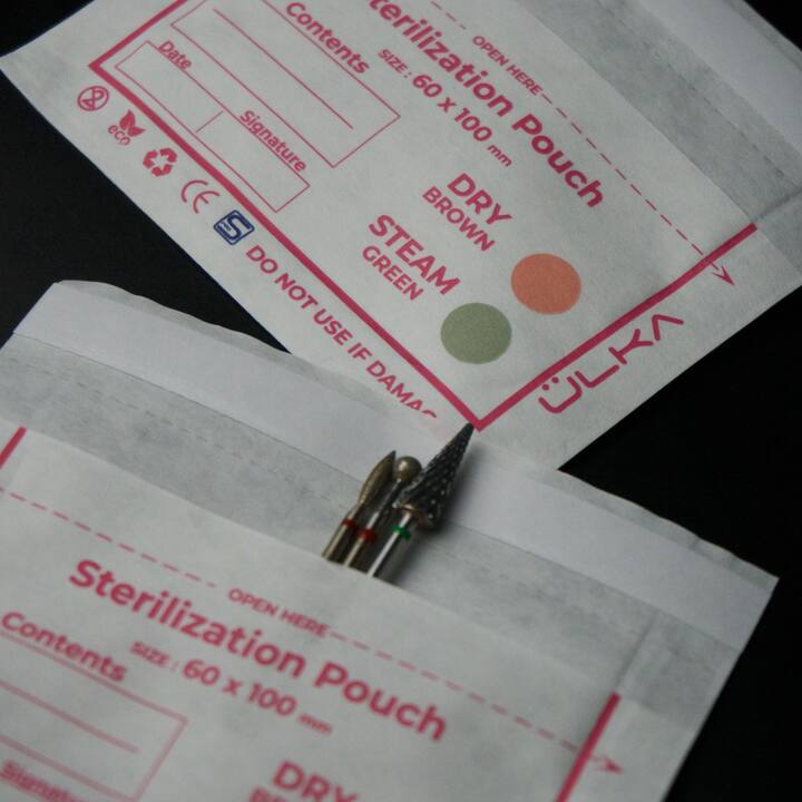 Ülka. Sterilization Pouch, 60*100, 100 pcs. Sacchetti di carta kraft per sterilizzazione con indicatore, 60*100, 100 pezzi. #6