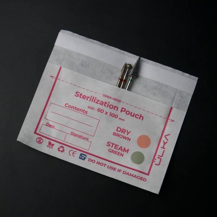 Ülka. Sterilization Pouch, 60*100, 100 pcs. Sacchetti di carta kraft per sterilizzazione con indicatore, 60*100, 100 pezzi. #2
