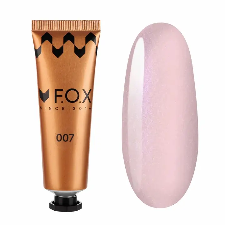 F.O.X. Poly gel Nano, #007, 30 ml. Надміцний полігель для моделювання з шимером #1