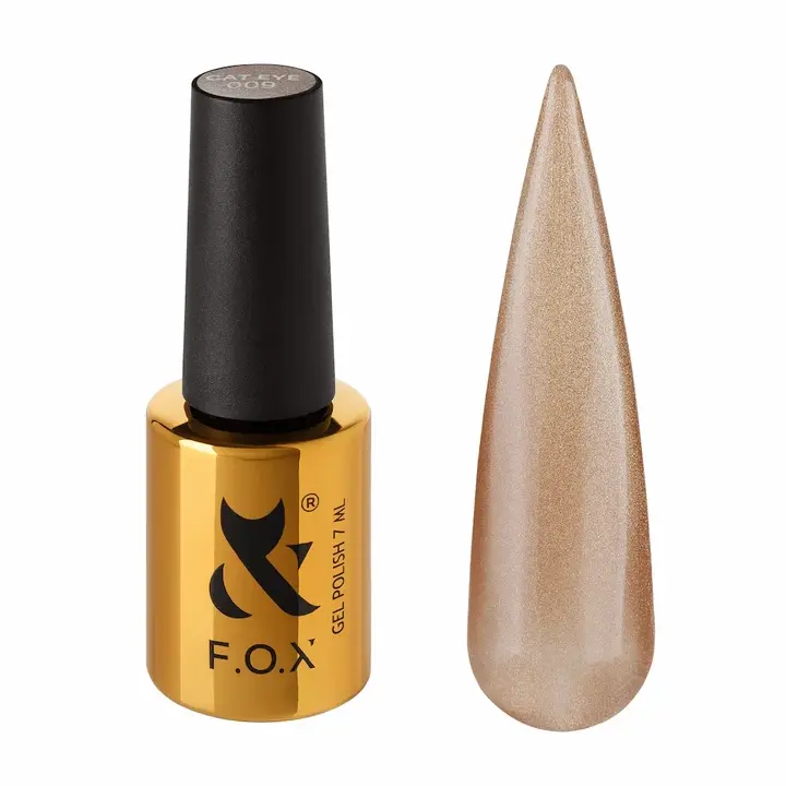 F.O.X. Gel polish, Cat Eye, #009, 7 ml. Гель-лак сатинове "Котяче око" #1