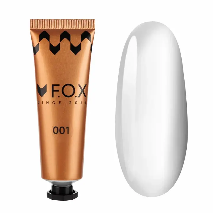 F.O.X. Poly gel Nano, #001, 30 ml. Надміцний полігель для моделювання #1