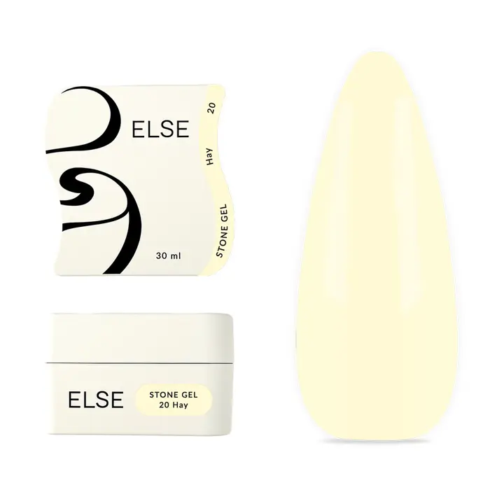 ELSE. Stone gel, #20, Hay, 30 ml. Твердий гель для нарощування #1