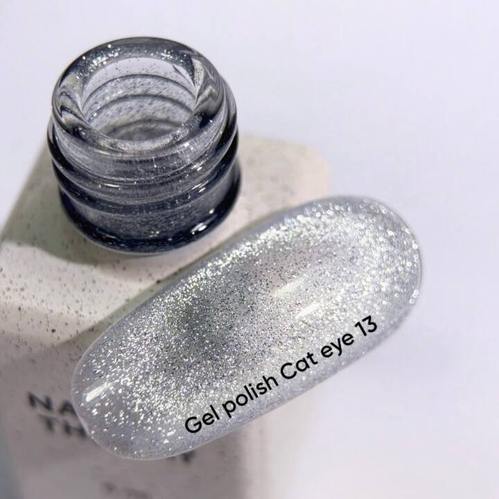 NOTD. Gel Polish "Cat eye" #13, 6 ml, gel polish "cat eye" on a transparent base — Nails of the day, NAILSMADE