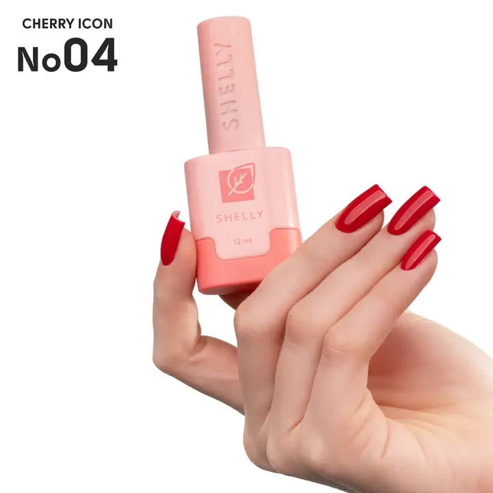 SHELLY. Gel Polish #04, Cherry Icon, 12 ml. Gel polish #3
