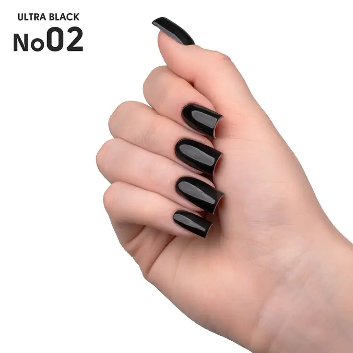 SHELLY. Gel Polish #02, Ultra Black, 12 ml. Gel polish #3