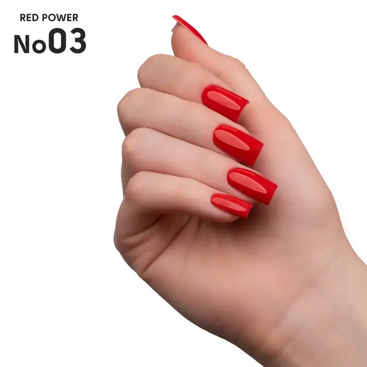 SHELLY. Gel Polish #03, Red Power, 12 ml. Gel polish #3