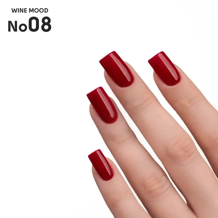 SHELLY. Gel Polish #08, Wine Mood, 12 ml. Vernis gel #3